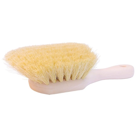 The Brush Man Utility Brush, 8 in Synthetic Block, White Tampico Fill, 12PK U90